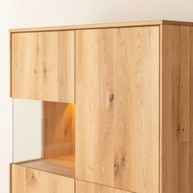 Highboard Niko mit LED Beleuchtung und Glastür – Ansicht 12