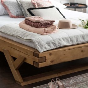 Balkenbett Selectra aus Fichte Massivholz im rustikalen Landhausstil – Ansicht 8