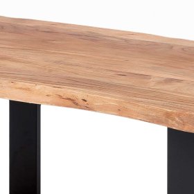 Couchtisch Feconda mit Bügelgestell und natürlicher Baumkante – Ansicht 5
