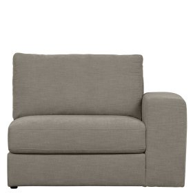 Sofa Element mit Armlehne rechts Fredoco in Grau aus Webstoff – Ansicht 4