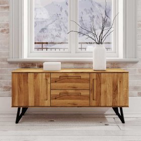 Sideboard Cariasca aus Wildeiche Massivholz im Loft Design – Ansicht 2