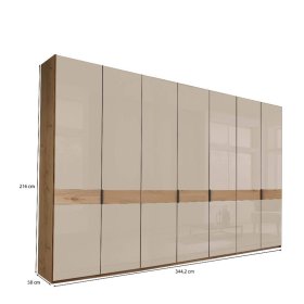 Schlafzimmerschrank Vericia in modernem Design mit Metallgriffen – Ansicht 15