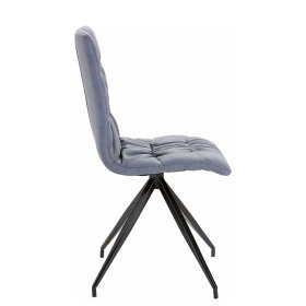 2 Stühle Esszimmer Cherry in Blaugrau und Schwarz mit hoher Lehne (2er Set) – Ansicht 4
