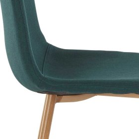 Esszimmer Stühle Adecias in Dunkelgrün und Eichefarben mit Metallgestell (4er Set) – Ansicht 7