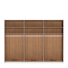 Kleiderschrank Viramiru in Eiche Bianco & Champagner mit Drehtüren – Ansicht 3