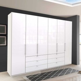 Komfortabler Schlafzimmerschrank Grinzia mit Falttüren Made in Germany – Ansicht 3