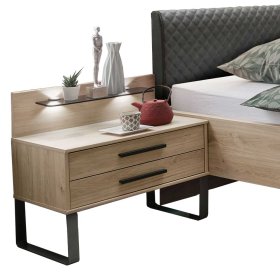 Komplettschlafzimmer Bruvena in Eichefarben und Dunkelgrau (vierteilig) – Ansicht 6