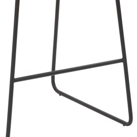 Designbarhocker Mundo in Anthrazit & Schwarz mit Bügelgestell – Ansicht 4