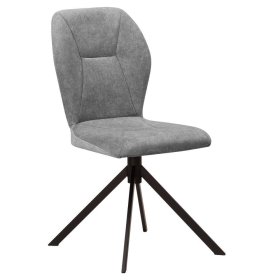 Esszimmerstuhl Acelya in Grau mit Gestell aus Metall (2er Set) – Ansicht 1