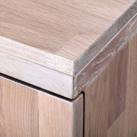 TV Lowboard South aus Eiche White Wash massiv 160 cm – Ansicht 4