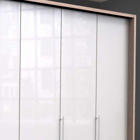 Panorama Kleiderschrank Andryas in Weiß und Eiche Sägerau – Ansicht 5