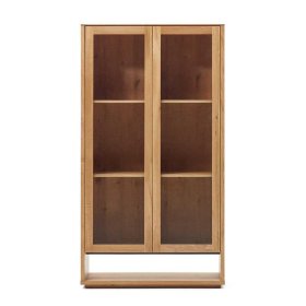 Skandi Design Schrank Vitrine Blax in Eichefarben 100 cm breit – Ansicht 2