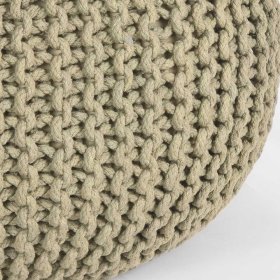 Sitzpouf Wicklow in Khaki Strick im Skandi Design – Ansicht 4