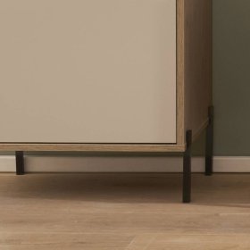 Anbauwand Zimena mit Vierfußgestell aus Metall 206 cm hoch (vierteilig) – Ansicht 4