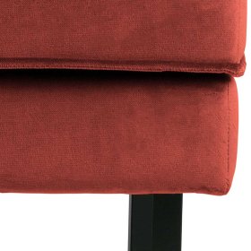 Polsterhocker Klasvan in Rotbraun Samt im Retro Design – Ansicht 5