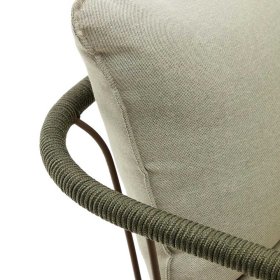 Garten Sessel Meckey in Beige und Braun mit Untergestell aus Metall (2er Set) – Ansicht 7