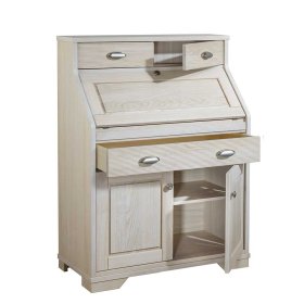 Sekretär Imano in Eiche White Wash im Landhausstil – Ansicht 3