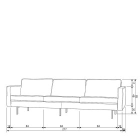Sofa Verella in Dunkelgrün Samtbezug im Retro Design – Ansicht 5