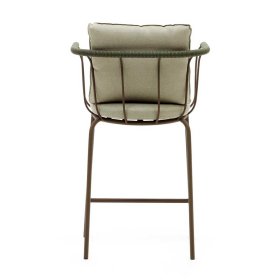 Barhocker mit Rückenlehne Meckey aus Metall mit 66 cm Sitzhöhe (4er Set) – Ansicht 5