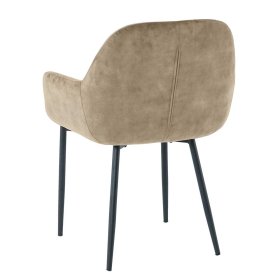 Esszimmerarmlehnstuhl Set Danatura in Beige aus Samt (2er Set) – Ansicht 4