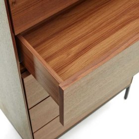 Wäschekommode Pleanos in Nussbaumfarben 114 cm hoch – Ansicht 5