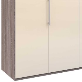 Großer Schlafzimmerkleiderschrank Pravoria 3 türig glasbeschichtet – Ansicht 4