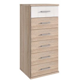 Moderne Kommode Hajana mit sechs Schubladen 46 cm breit – Ansicht 2