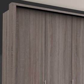 Schlafzimmerkleiderschrank Vasilio in Eiche Trüffelfarben mit viel Stauraum – Ansicht 5