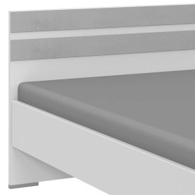 Jugendzimmer Bett Lasewood in Weiß und Beton Lichtgrau – Ansicht 5