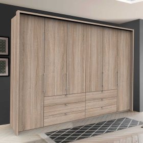 XL Schlafzimmerschrank Gehvonda mit sechs Schubladen in Eiche Sägerau – Ansicht 2