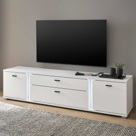 TV Board Constantin mit LED Beleuchtung - zwei Schubladen – Ansicht 2