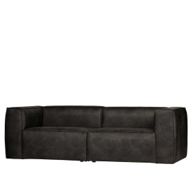 Couch Bonalota in Schwarz aus Recyclingleder – Ansicht 1