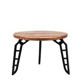 Sofa Beistelltisch Piemonta im Industriedesign rund – Ansicht 2