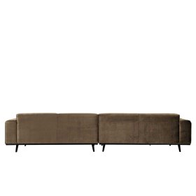 Wohnzimmer Couch Futriva in Taupe Samt im Retro Look – Ansicht 6