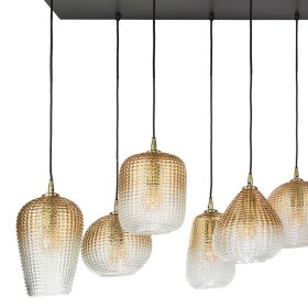 Hängeleuchte Titrina aus getöntem Glas im Vintage Look – Ansicht 4