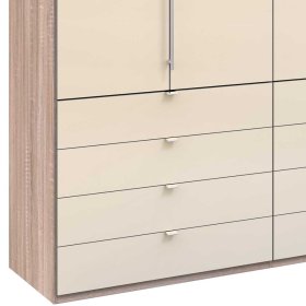 Großer Schlafzimmerkleiderschrank Codumenta mit vielen Schubladen 3 türig – Ansicht 4