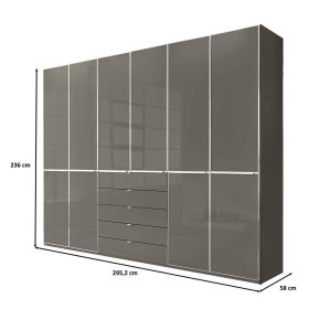Drehtürschrank Boplaroma Front glasbeschichtet in Braun – Ansicht 9