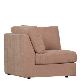 Rosa Modulsofa Ecke Oktamian Rücken echt bezogen - 44 cm Sitzhöhe – Ansicht 4