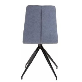 2 Stühle Esszimmer Cherry in Blaugrau und Schwarz mit hoher Lehne (2er Set) – Ansicht 5