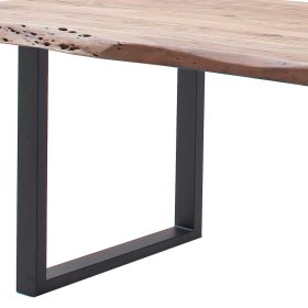 Holztisch Lecco mit natürlicher Baumkante im Industry und Loft Stil – Ansicht 5