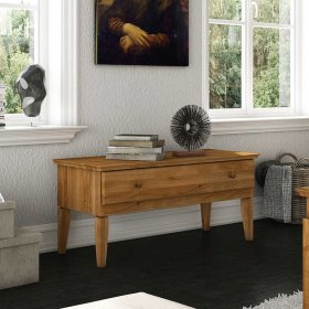 Holz Lowboard Tyvoria aus Wildeiche Massivholz 50 cm hoch – Ansicht 3