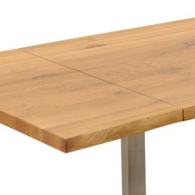 Esszimmertisch Varaldo aus Wildeiche Massivholz mit Metallgestell – Ansicht 3