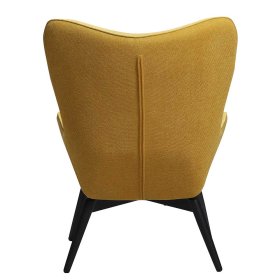 Ohren Polstersessel Santa Fe in Gelb Webstoff im Skandi Design – Ansicht 4