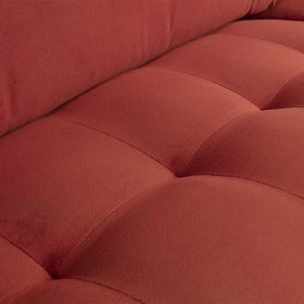 Dreier Sofa Klasvan in Bezug aus Samt in Kastanie 275 cm breit – Ansicht 7