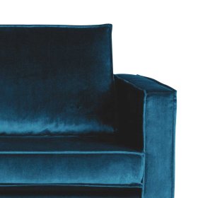 Retro Sofa Domago in Blau mit Samtbezug – Ansicht 5