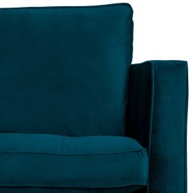 Samt Polstersessel Domago in Blau im Retro Design – Ansicht 3