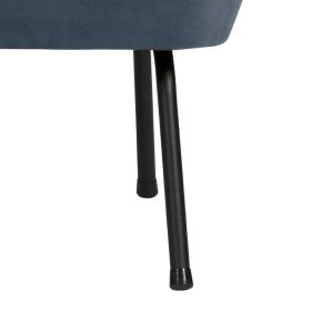 Cocktailsessel Gifion in Petrol Samt mit Vierfußgestell aus Metall – Ansicht 5
