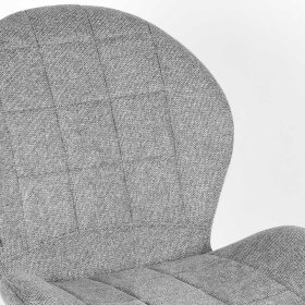 Polsterstuhl Esszimmer Set Barero in Grau und Schwarz mit Struktur Webstoff (2er Set) – Ansicht 5