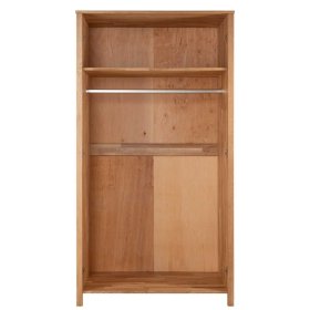 Kleiderschrank Felictas aus Wildeiche Massivholz mit Geflecht Türen – Ansicht 8