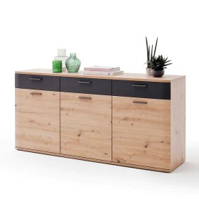 Sideboard Lucisa in Eiche Optik und Anthrazit 180 cm breit – Ansicht 2